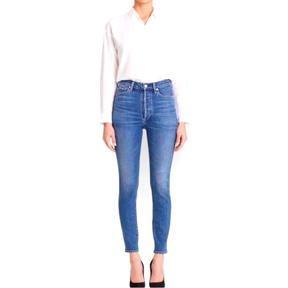 Citizens Of Humanity High-Rise Skinny Jeans in Medium Blue